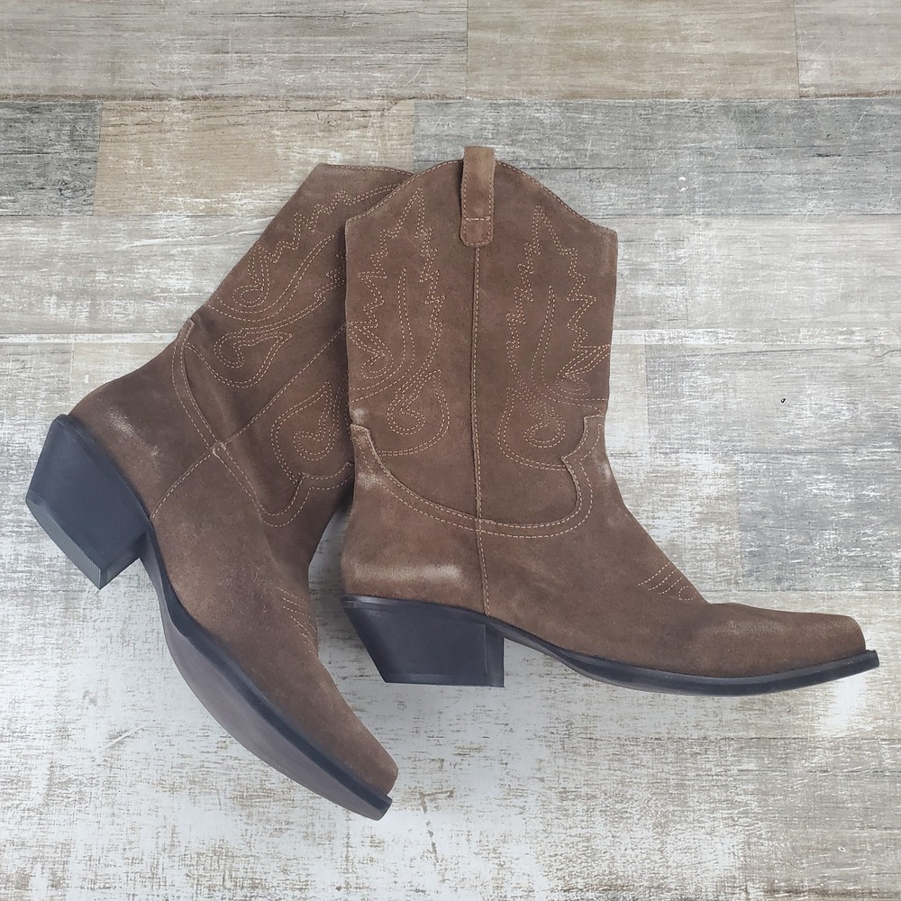 Coconuts by Matisse Gaucho Womens Western Boot Sz 10 M Brown Pointed Toe Pull On